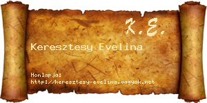Keresztesy Evelina névjegykártya